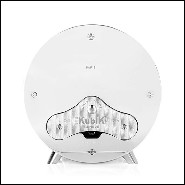 Watch Winder in aluminium in nickel finish 185-Black and Red Notched