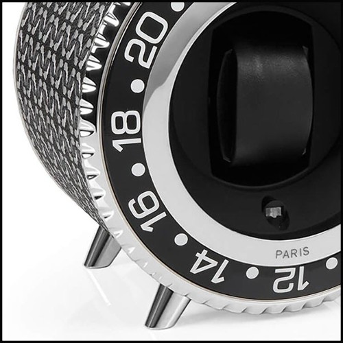 Remontoir en aluminium finition nickel 185-Black Notched