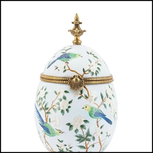 Boîte en porcelaine avec couvercle 162-Birdy