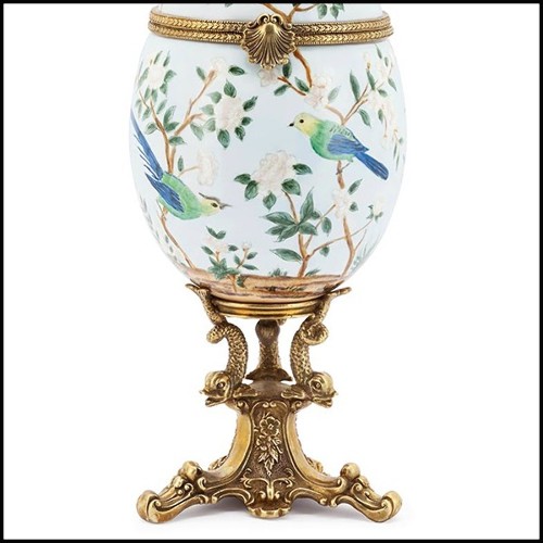 Boîte en porcelaine avec couvercle 162-Birdy