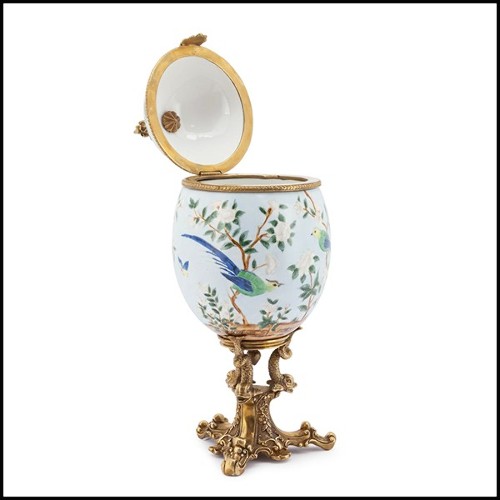 Boîte en porcelaine avec couvercle 162-Birdy