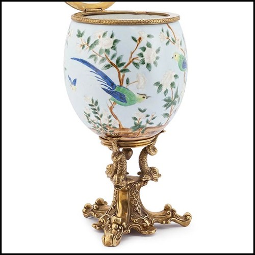 Boîte en porcelaine avec couvercle 162-Birdy