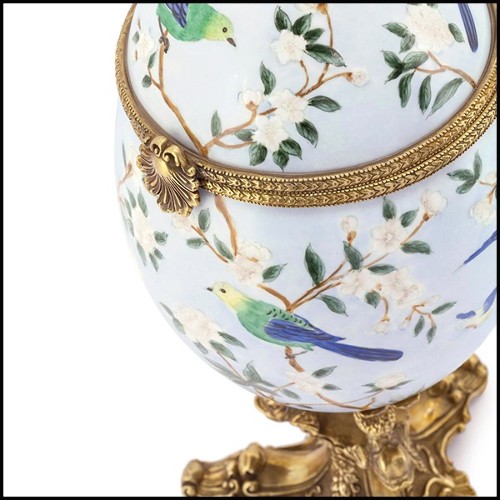 Boîte en porcelaine avec couvercle 162-Birdy