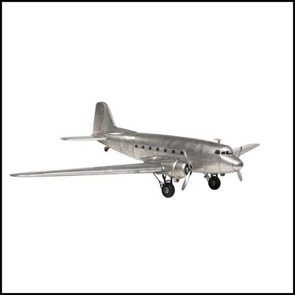 Avion 113 - Dakota DC3 - Handcrafted aluminium plane model 113-Dakota DC3 - Pacific Compagnie.