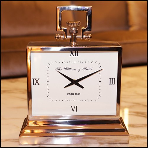 Horloge finition nickel poli PC-Nickel Desk