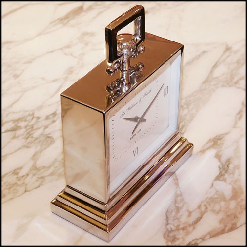 Clock in polished nickel finish PC-Nickel Desk