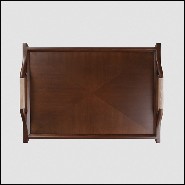 Plateau en acajou massif finition tobaco 119-Walter