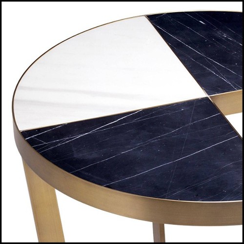 Table d'appoint en acier inoxydable finition laiton brossé 24-Turino