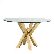 Table de repas en acier inoxydable finition gold 24-Triumph Gold