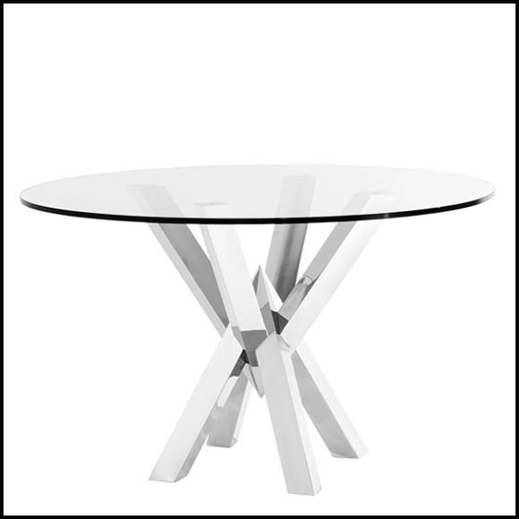 Table de repas avec acier inoxydable poli 24-Triumph Steel