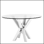 Dining Table in polished stainless steel 24-Triumph Steel