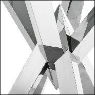 Dining Table in polished stainless steel 24-Triumph Steel