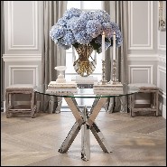 Dining Table in polished stainless steel 24-Triumph Steel