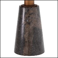 Table de repas en acier inoxydable et pied en marbre 24-Genova