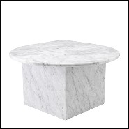 Coffee table in solid white marble 24-Naples Set of 3