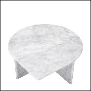 Coffee table in solid white marble 24-Naples Set of 3