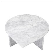 Table basse en marbre massif blanc 24-Naples Set of 3