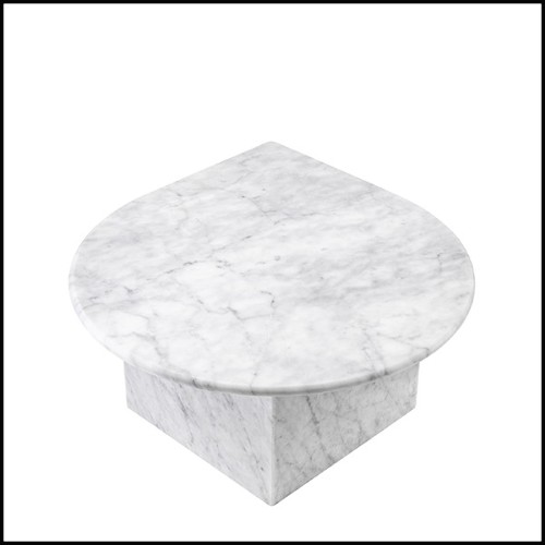 Coffee table in solid white marble 24-Naples Set of 3