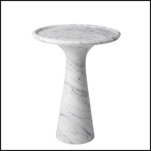 Table d'appoint en marbre massif 24-Pompano Low