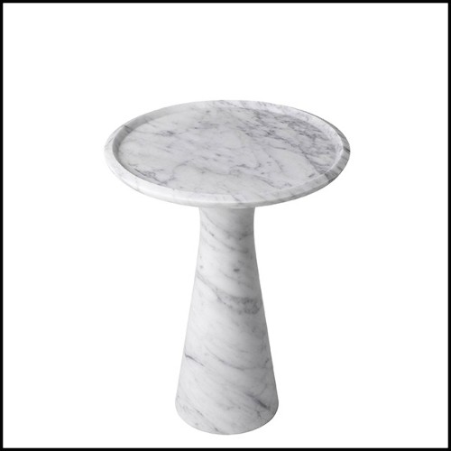 Table d'appoint en marbre massif 24-Pompano Low