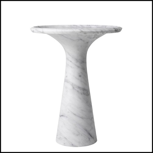 Side Table in solid marble 24-Pomano Low