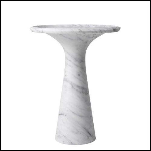 Table d'appoint en marbre massif 24-Pompano Low