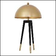 Table Lamp in gold finish and black legs 24-Coyote