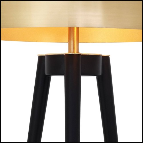 Table Lamp in gold finish and black legs 24-Coyote