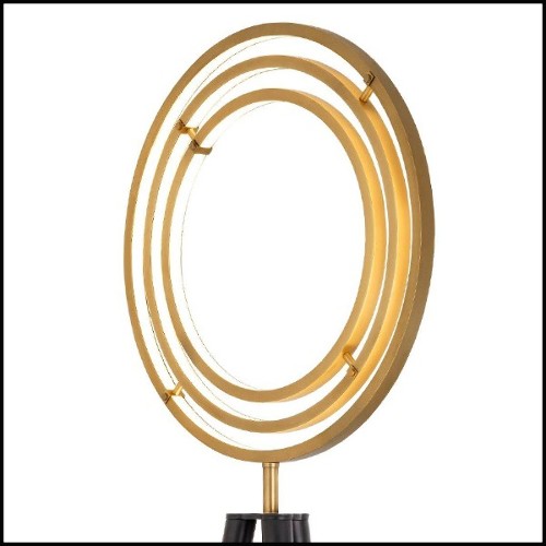 Floor Lamp in antique brass finish and legs in black finish 24-Cassini