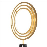 Floor Lamp in antique brass finish and legs in black finish 24-Cassini