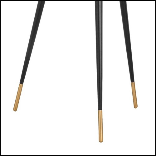 Lampadaire en laiton finition antique et pieds finition noir 24-Cassini