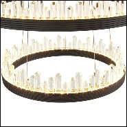 Chandelier in bronze finish and crystal glass 24-Randall