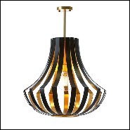 Suspension in solid brass and inside in matte gold finish 165-Basie