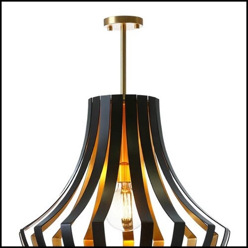 Suspension en laiton massif et avec intérieur en finition gold matte 165-Basie