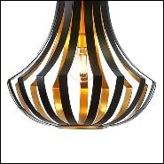 Suspension in solid brass and inside in matte gold finish 165-Basie