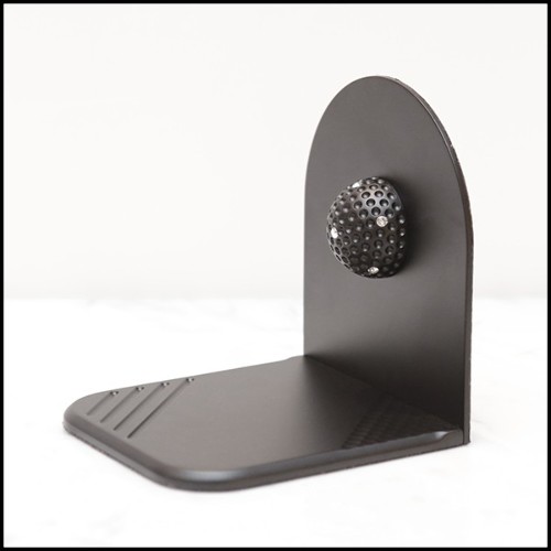 Serre livres en laiton massif finition black matte PC-Black Brass Golfer Set of 2.