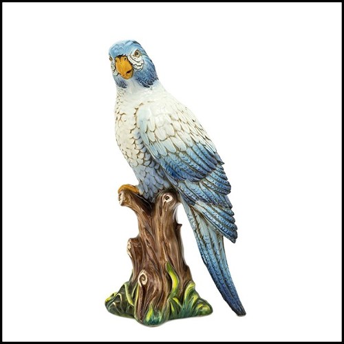 Sculpture en céramique 162-King High Parrot