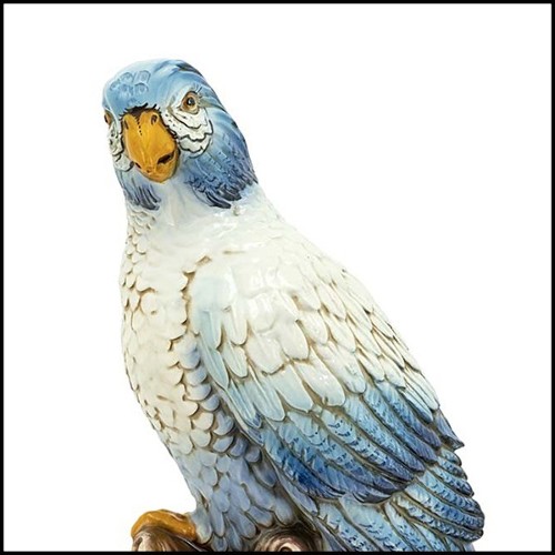 Sculpture en céramique 162-King High Parrot