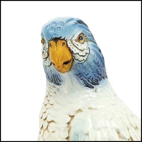 Sculpture in ceramic 162-King High Parrot