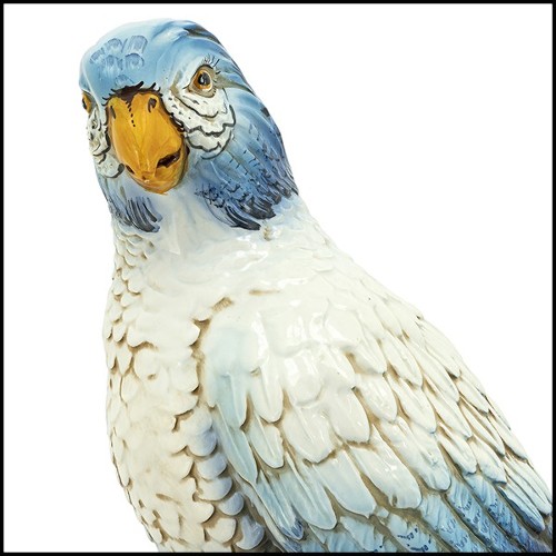 Sculpture en céramique 162-King High Parrot