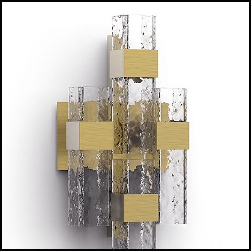 Applique en laiton massif finition vintage bronze matte 165-Lewis Four or Single