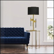 Table Lamp in solid brass in vintage bronzed matte finish 165-Lewis
