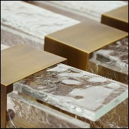 Table Lamp in solid brass in vintage bronzed matte finish 165-Lewis