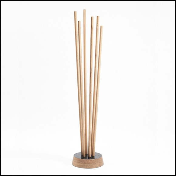 Coatrack in solid French oak from sustainable forests in France 112-Spindle