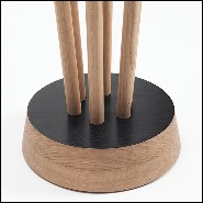 Coatrack in solid French oak from sustainable forests in France 112-Spindle