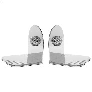 Bookends in solid bronze in mirror finish PC-White Bronze Golfer Set of 2