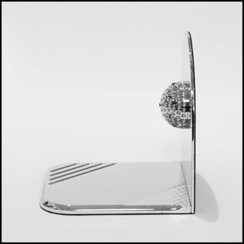 Serre livre en bronze massif finition miroir PC-White Bronze Golfer Set of 2
