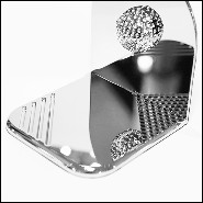 Serre livre en bronze massif finition miroir PC-White Bronze Golfer Set of 2