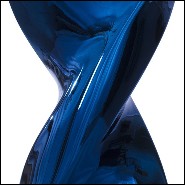 Lampe en aluminium coulé finition bleu chrome 184-Bow Tie Alu Blue XL or L