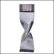 Table Lamp in casted aluminium in crafted polished mirror finish 184-Bow Tie Alu Mirror XL or L